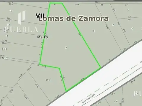 Terreno en Venta de 1856,0 m2