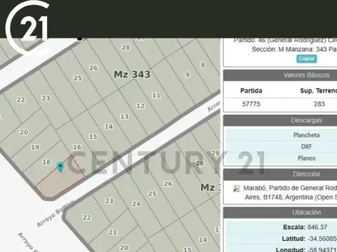 Terreno en Venta de 283,0 m2