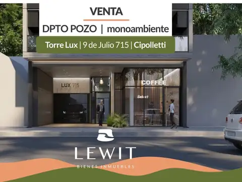 Venta departamento monoambiente en pozo | Torre lux | Centro | Cipolletti
