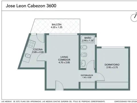 Departamento en Venta de 1 dormitorio