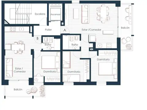 Departamento SEMIPISO de 2 dormitorios en la esquina de Av. Francia y Jujuy