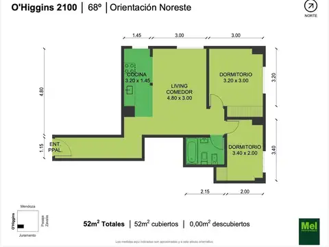 O'higgins 2100, Piso 2