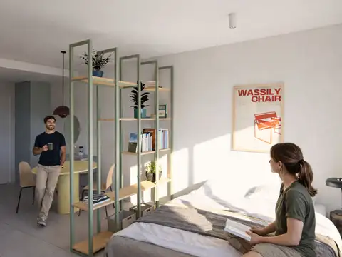 Departamento 2 ambientes con 1 baño