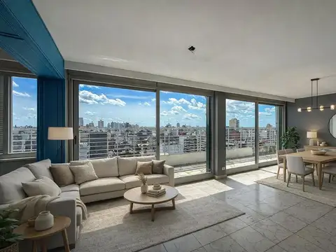 Venta departamento de 5 dormitorios con balcón corrido y cochera zona Centro, Rosario