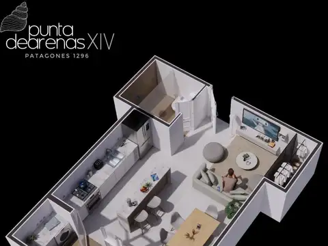 Departamento 3 ambientes con 2 baños
