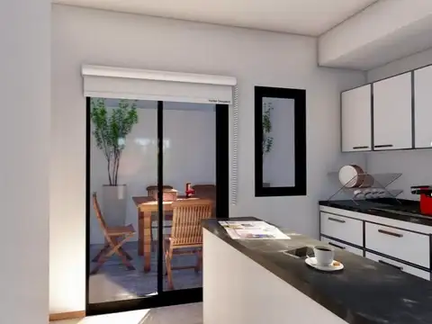 Departamento 2 ambientes con 1 baño