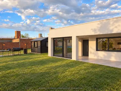 Casa a terminar en 2 terrenos TDS