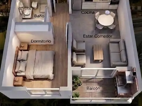 Departamento en Venta de 2 ambientes