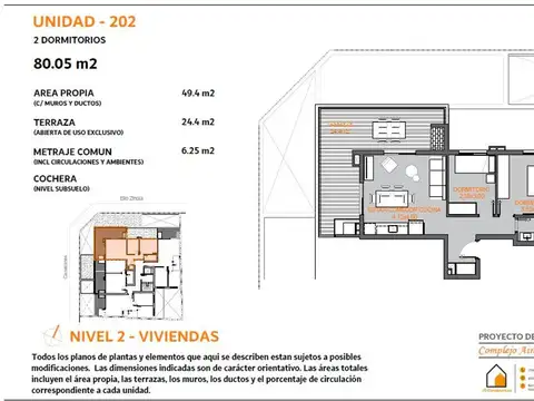 Departamento en Venta de 1 dormitorio