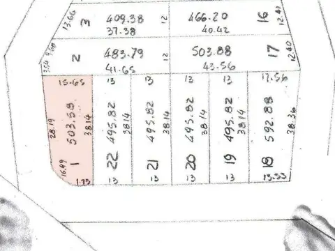 Terreno en Venta de 503,0 m2