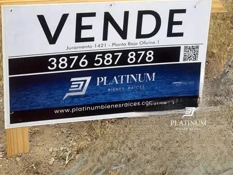 Terreno en Venta 10  mts Fondo