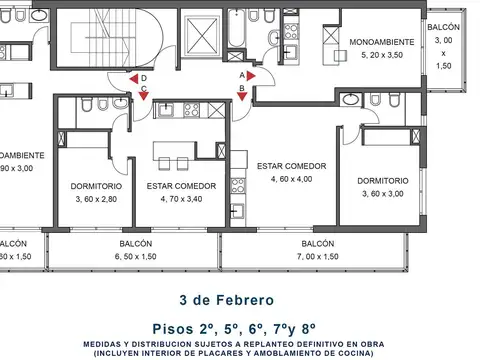 Departamento 2 ambientes con 1 baño