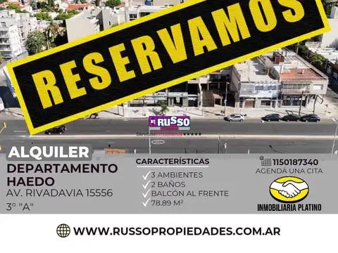 Alquiler de Departamento 3 Ambientes Haedo