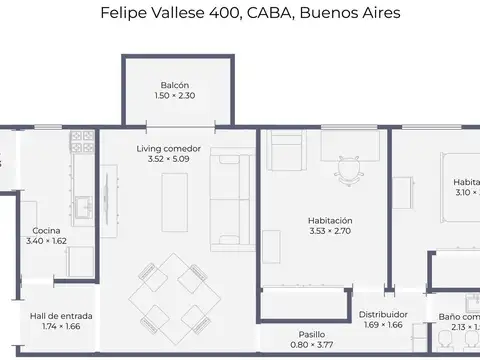 Departamento en Venta en Caballito, USD 144.000