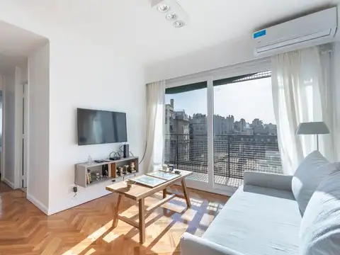 Dpto 3 amb amoblado cochera Plaza San Martín