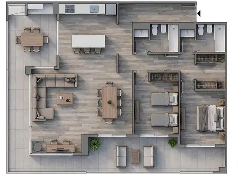 Departamento en Venta con 1 cocheras