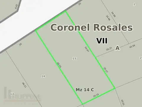 Terreno en Venta 20  mts Fondo