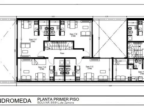 MONOAMBIENTE INTERNO, PISO 1, DTO C, A ESTRENAR, 21M2.