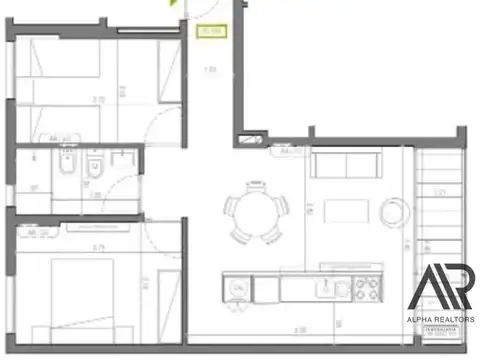 Departamento en Venta con 1 cocheras