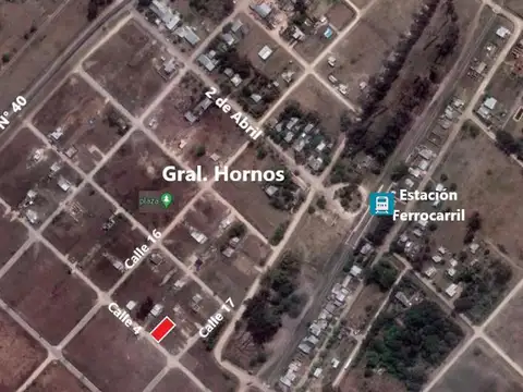 Terreno en Venta en General Hornos, USD 23.000