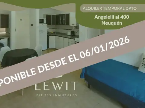 ALQUILER TEMPORARIO DPTO| 1 DORM | SANTA GENOVEVA