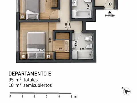 DEPARTAMENTO 4 AMBIENTES CON BALCON EN VENTA