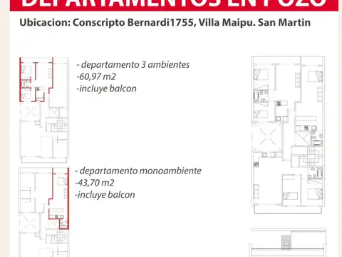 Departamento en Venta en Villa Maipu, USD 67.000