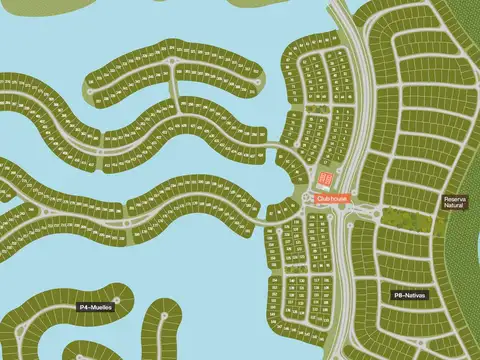 Lote en venta en Puertos Barrio Orillas con vista laguna