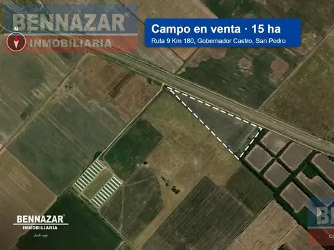 15 Hectareas  Gobernador Castro Ruta 9  Km180
