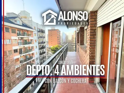 ALQUILER - DEPTO. 4 AMBIENTES CON BALCÓN - LANUS OESTE