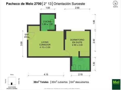 Pacheco De Melo 2700, Piso 2° 13