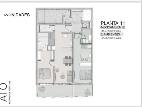 Departamento en Venta de 1 dormitorio