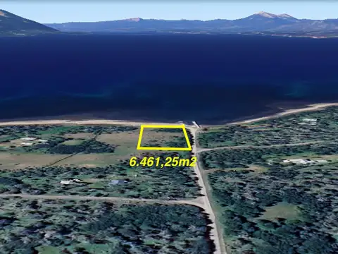 Lote en venta 6.461 m² sobre el lago Yehuin. TDF