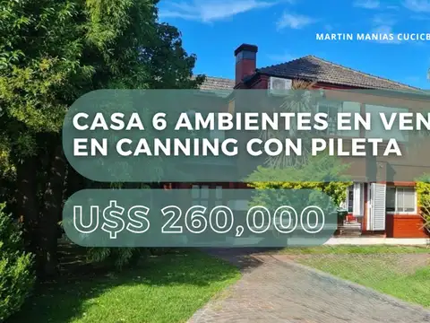 CASA 6 AMBIENTES EN VENTA EN CANNING APTA CREDITO