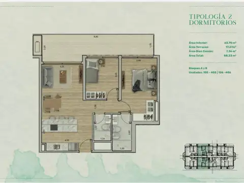 Apartamento en venta 2 dormitorios c/ cochera en Nuevo Cantegril