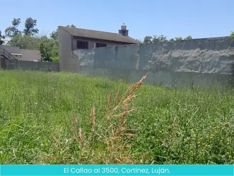 Lote en el Callao, Cortínez, Luján en Venta