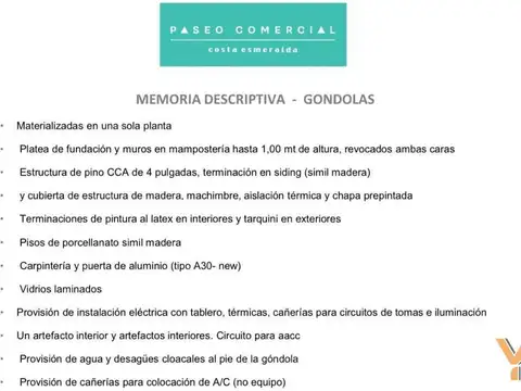 Local en Venta - Monoambiente - 14mts - Costa Esmeralda