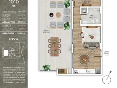 Venta 1 dormitorio en Pozo