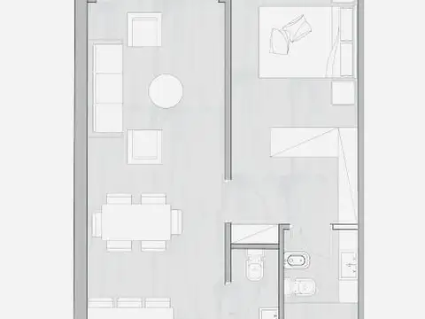Departamento en Venta de 1 dormitorio
