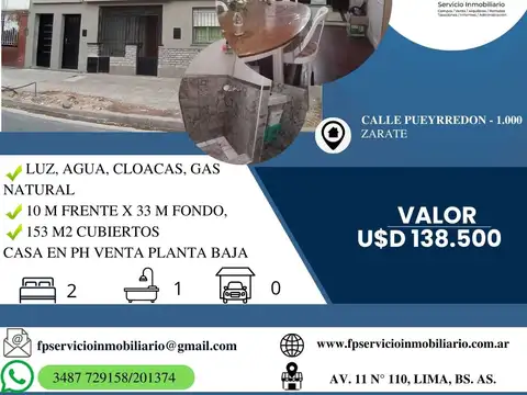 Casa en Pueyrredon al 1000 APTA CREDITO