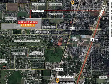 Lote en venta La Estela Pilar
