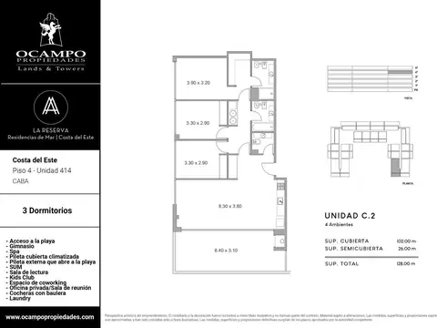 Departamento en Venta de 3 dormitorios