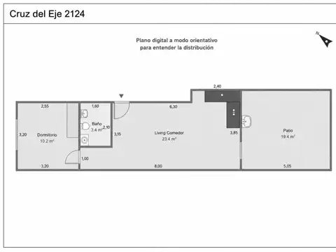 Depto Tipo Casa en Alquiler de 2 ambientes