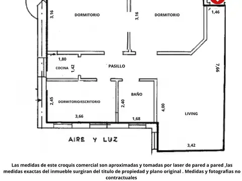 Departamento en Venta de 3 dormitorios