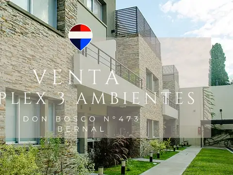VENTA DUPLEX 3 AMB. CON COCHERA EN "BERNAL PARQUE"