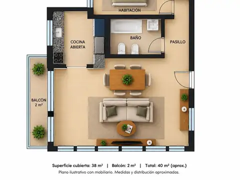 Departamento en Venta de 2 ambientes