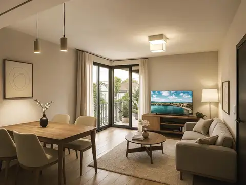 departamento 2 ambientes en venta en lujan centro desde el pozo con balcón y cochera