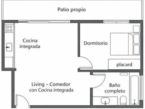 Departamento en Venta de 2 ambientes