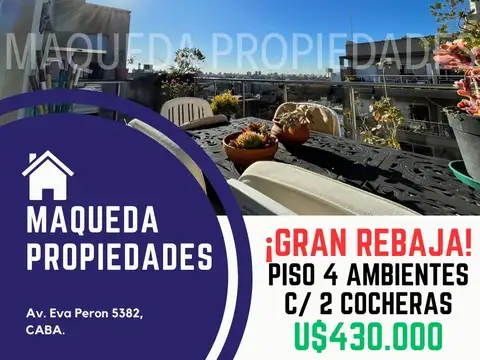 Piso De Gran Categoria 4 Ambientes C/2 Cocheras ¡imperdible!