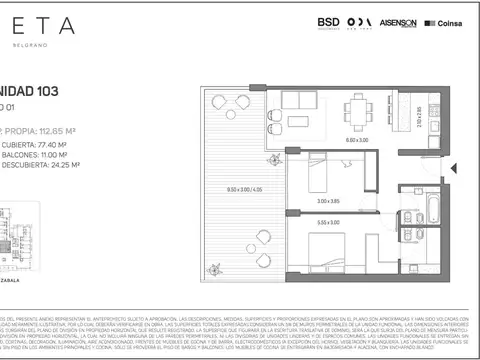 Departamento en Venta de 3 ambientes